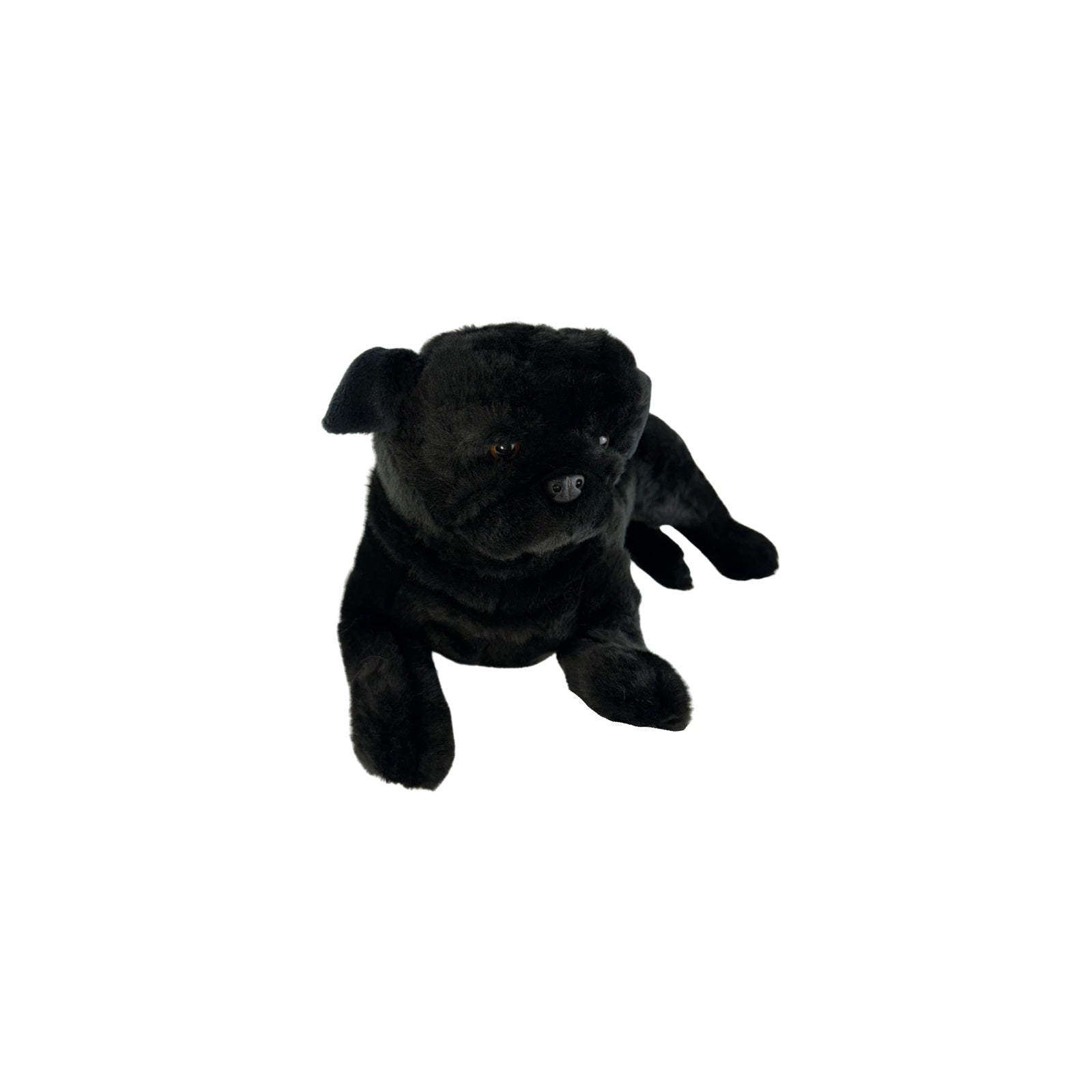 cute large-sized black pug plush toy