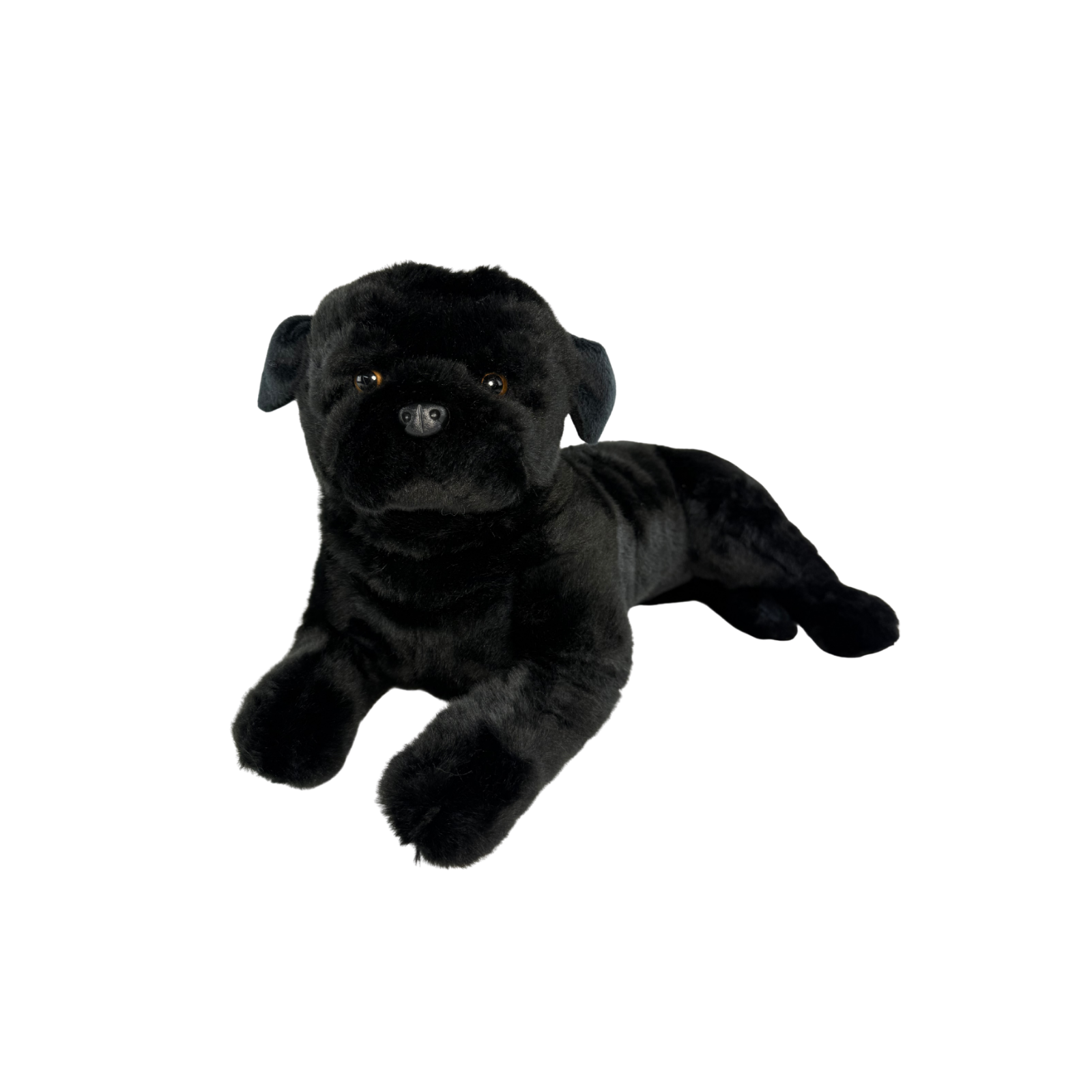 cute large-sized black pug plush toy