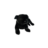 cute large-sized black pug plush toy