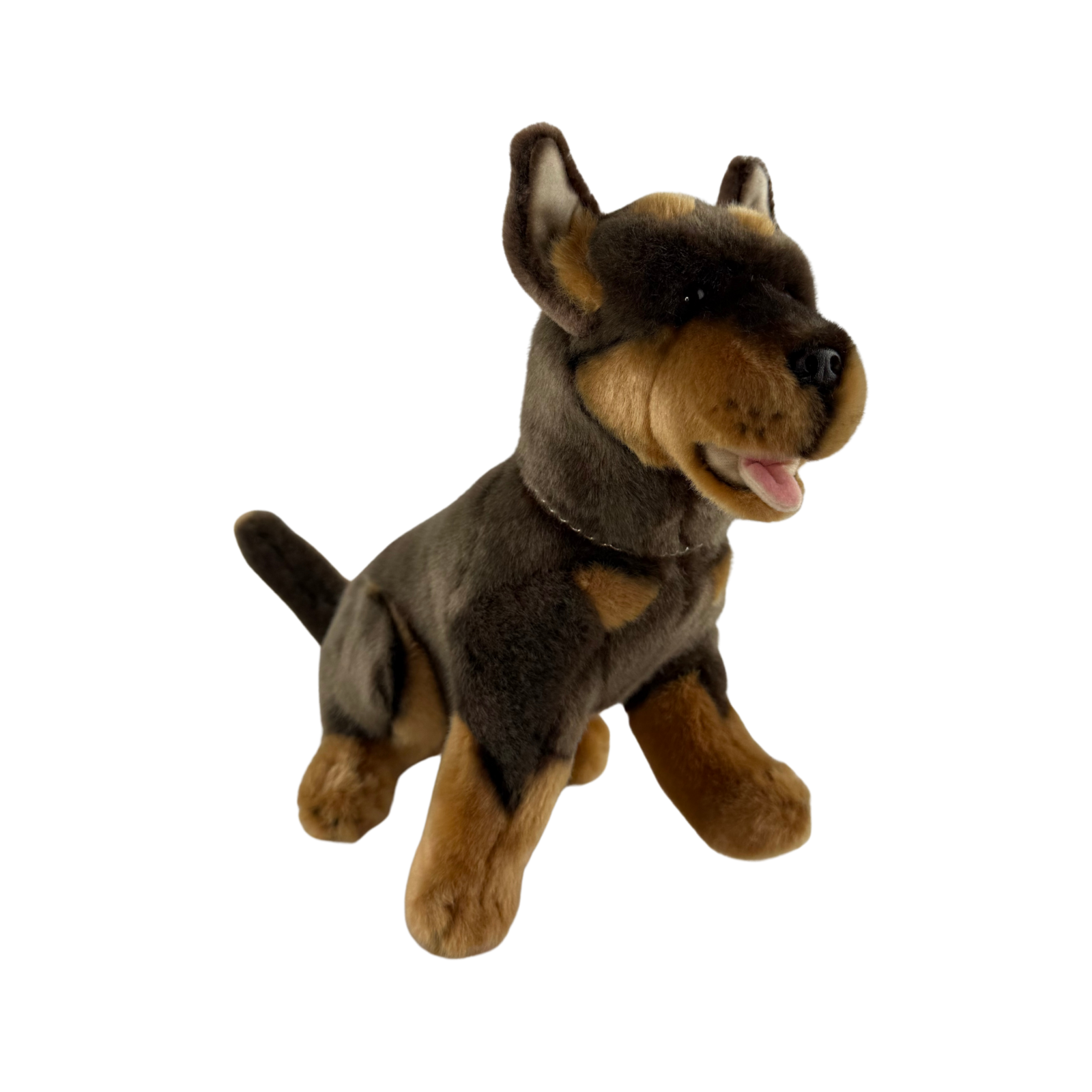 red and tan Australian kelpie plush toy