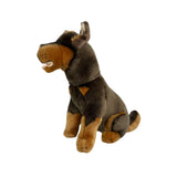 red and tan Australian kelpie plush toy