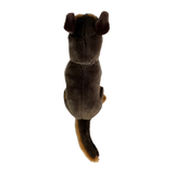 red and tan Australian kelpie plush toy
