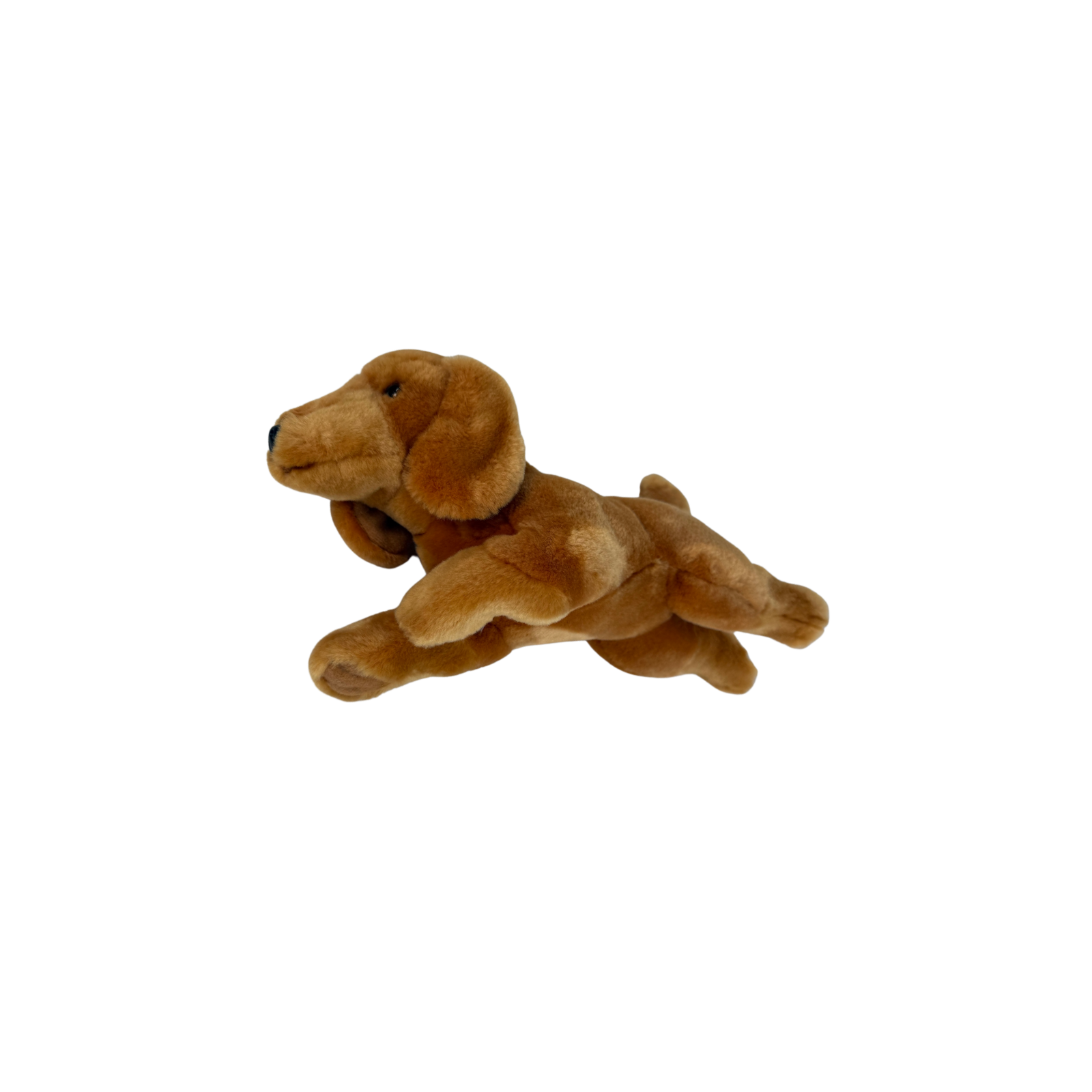 red or brown dachshund puppy plush toy
