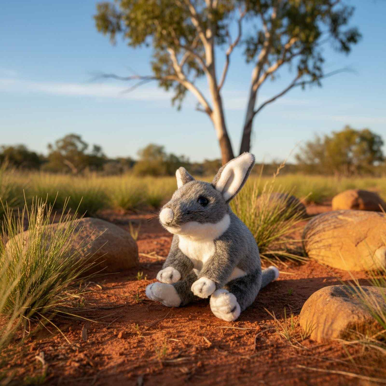 Bilbies cute realistic handmade soft small stuffed bilby toy in outdoor