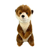 a realistic small-size stuffed Meerkat soft toy in a standing position.