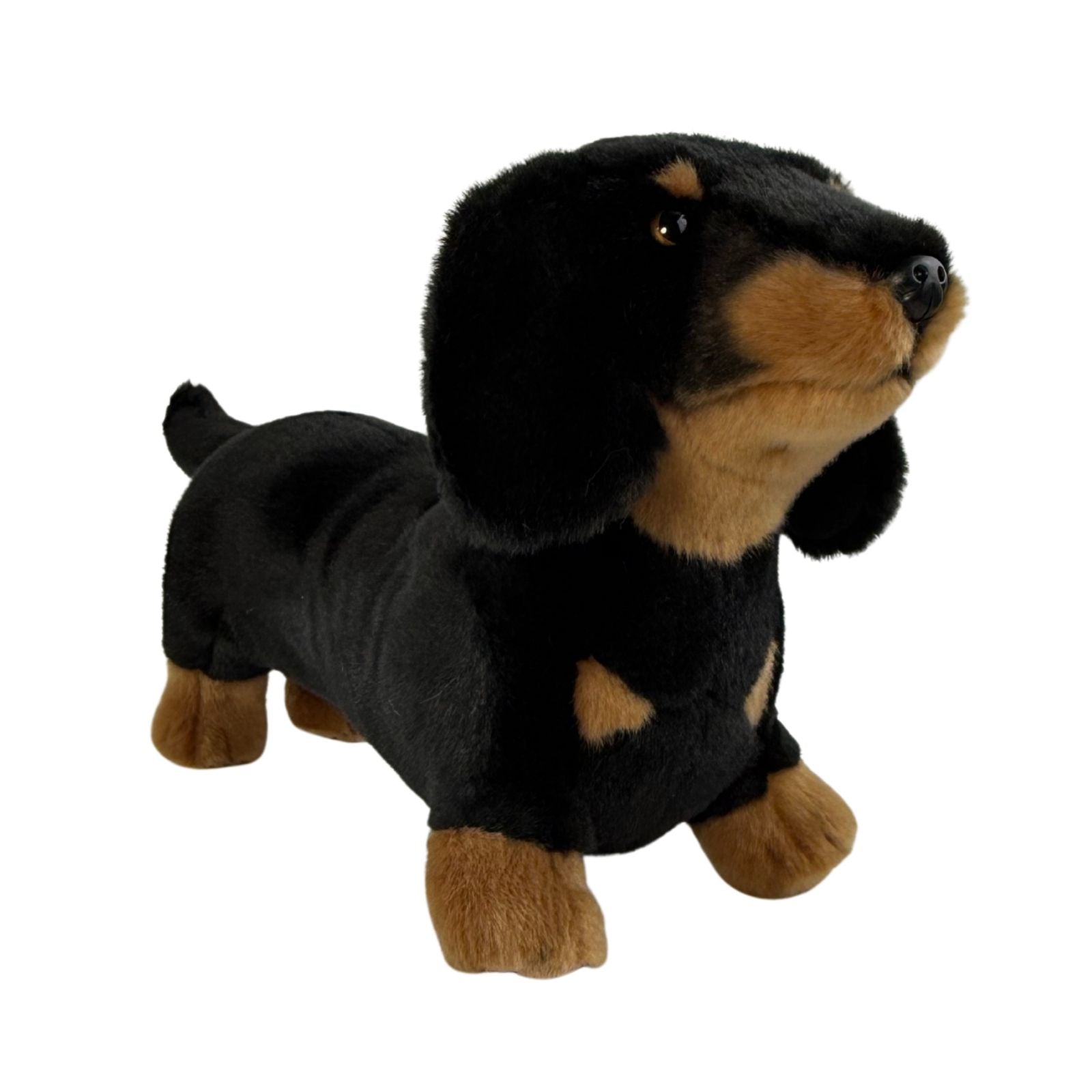 handcrafted plush black and tan Dachshund dog toy