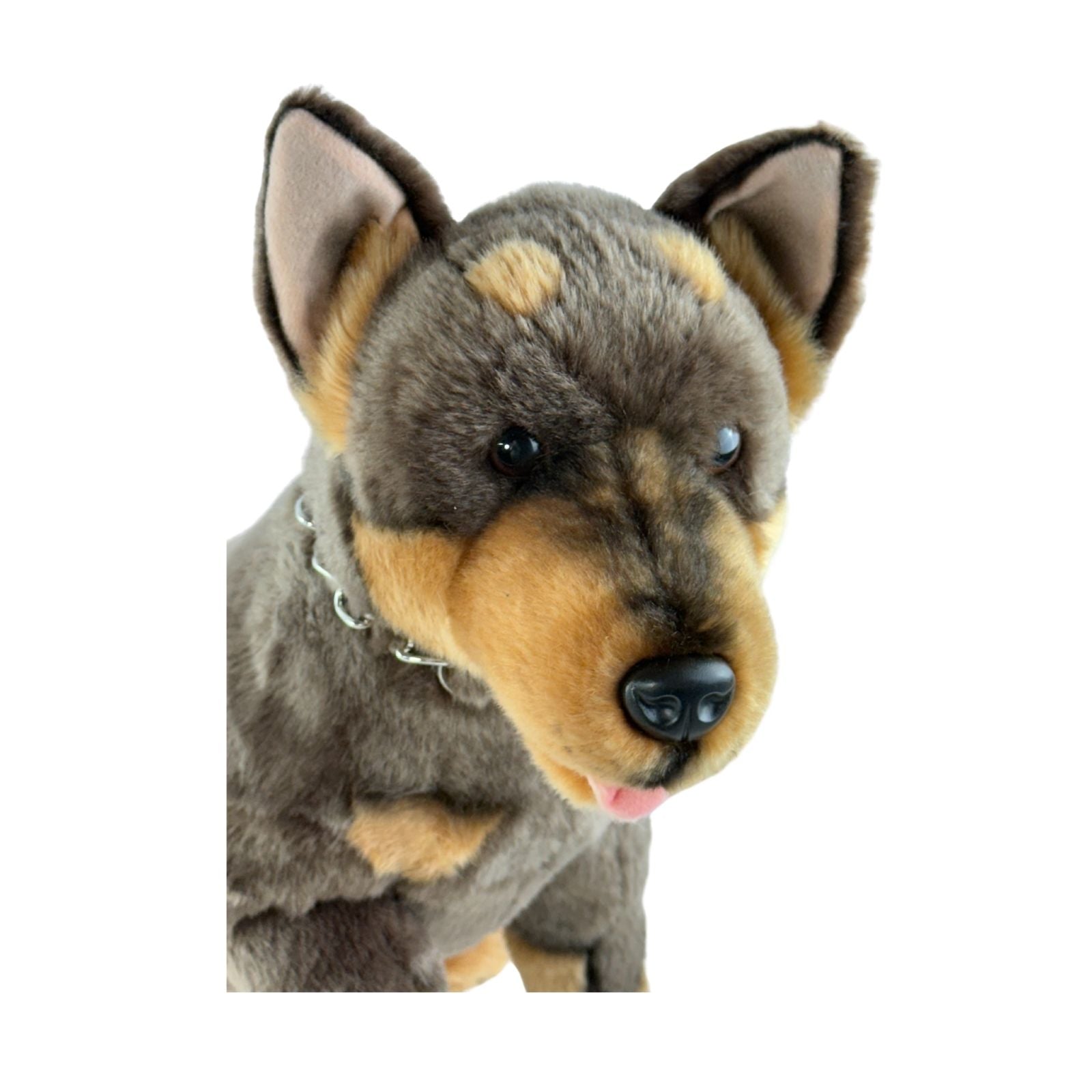 red and tan Australian Kelpie handmade and airbrushed plush toy