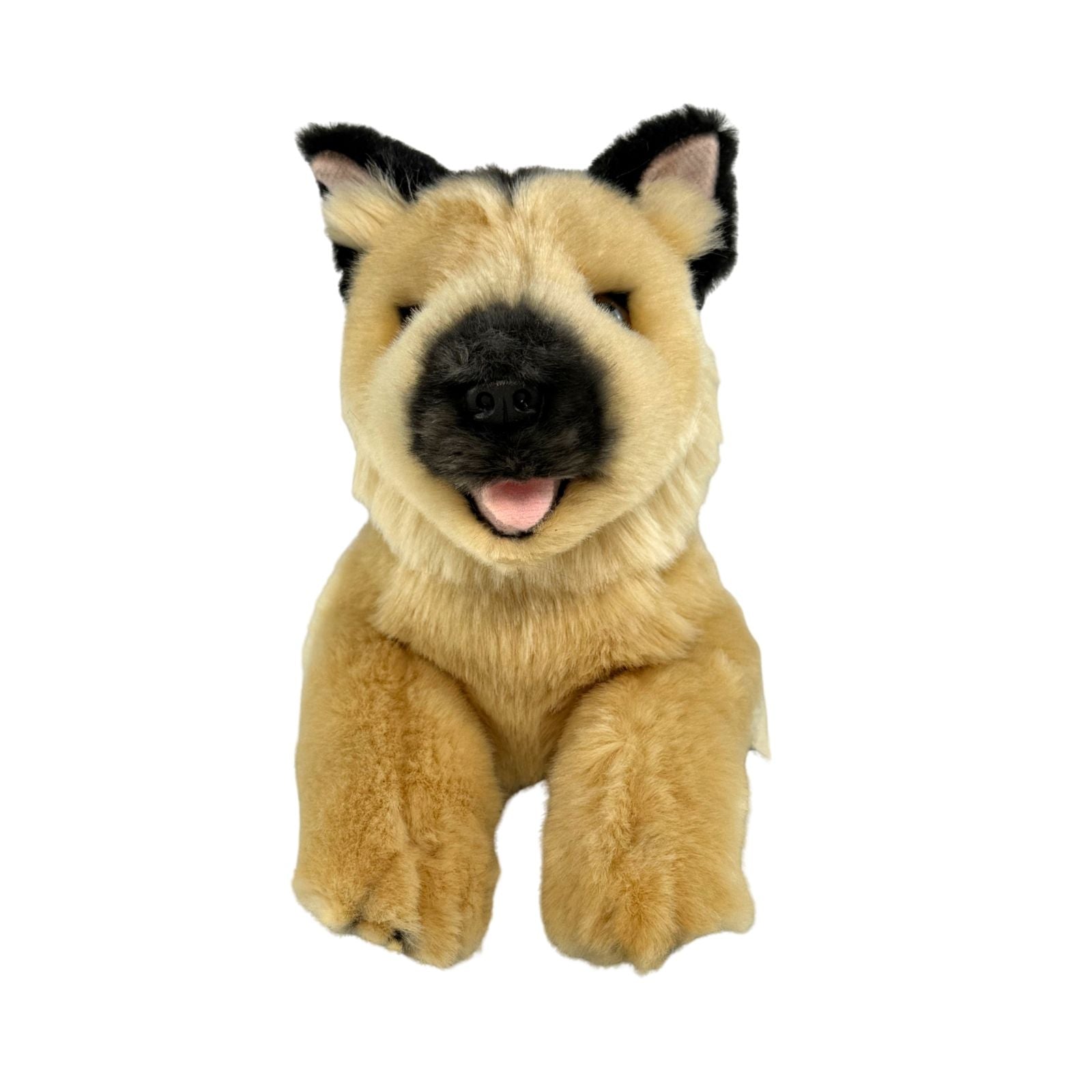 Front view of Chief German Shepherd realistic plush toy