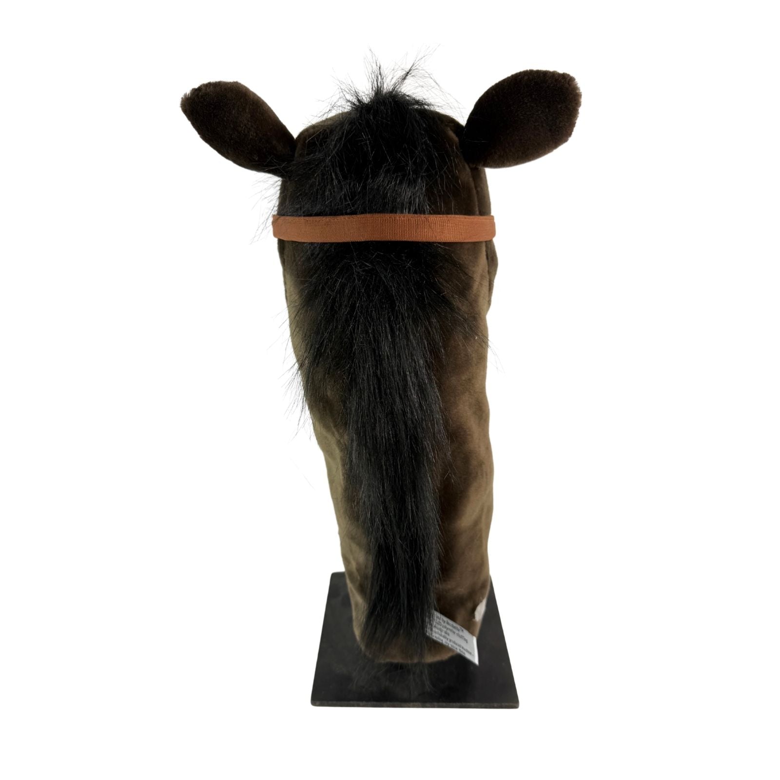 Back view of Clydesdale Horse plush golf club headcover