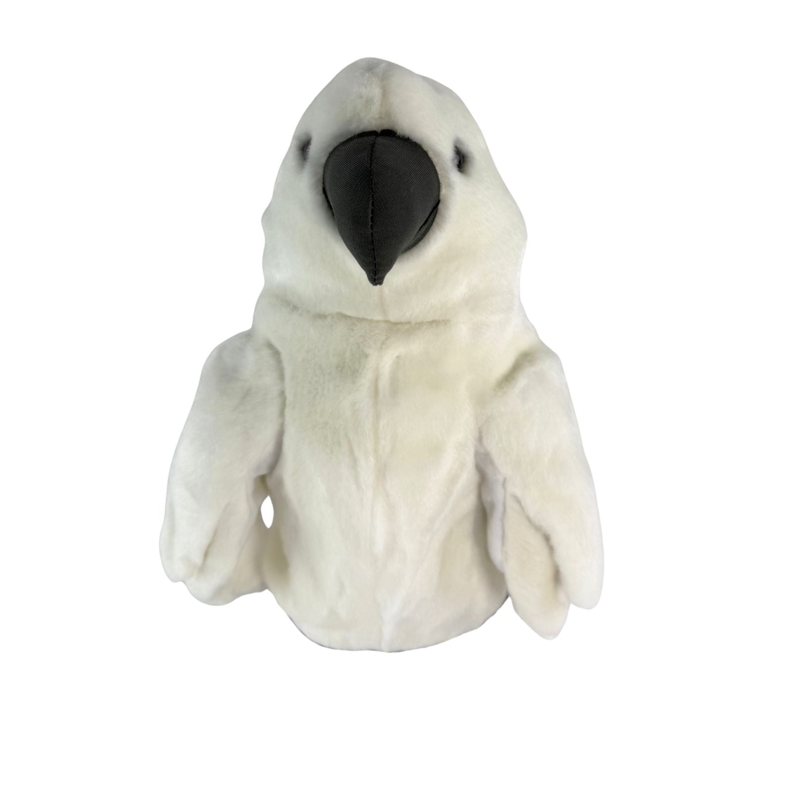 Front view of Cockatoo plush golf club headcover