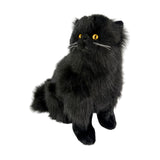 Crystal black Persian cat plush toy front view