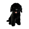Darth black Labrador plush toy dog sitting front view