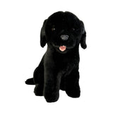 Darth black Labrador plush toy dog sitting front view