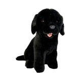Darth black Labrador plush toy dog sitting front view