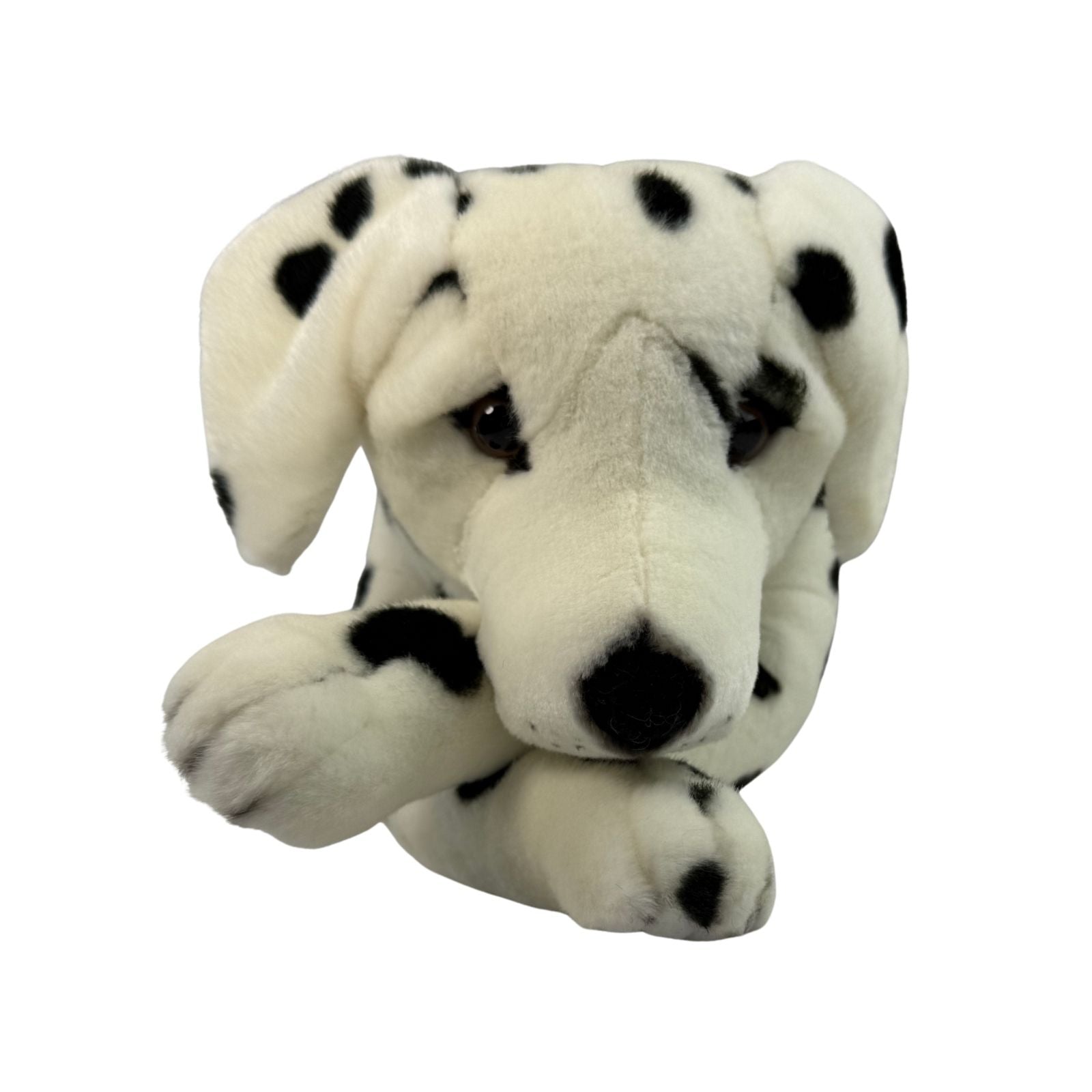 Denzel Dalmatian plush toy dog close-up front legs crossed