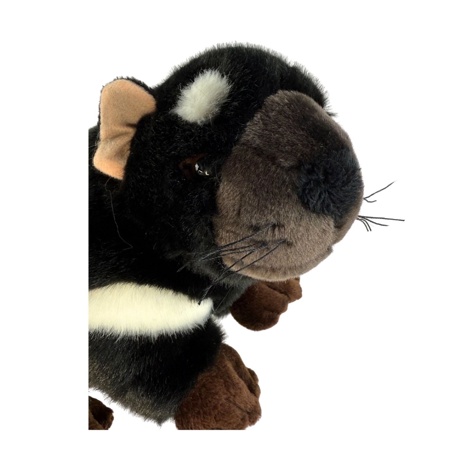 Plush toy resembling a Tasmanian Devil on a white background