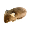 Plush toy of a brown animal on a white background