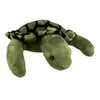 Green turtle plush toy showing realistic details
