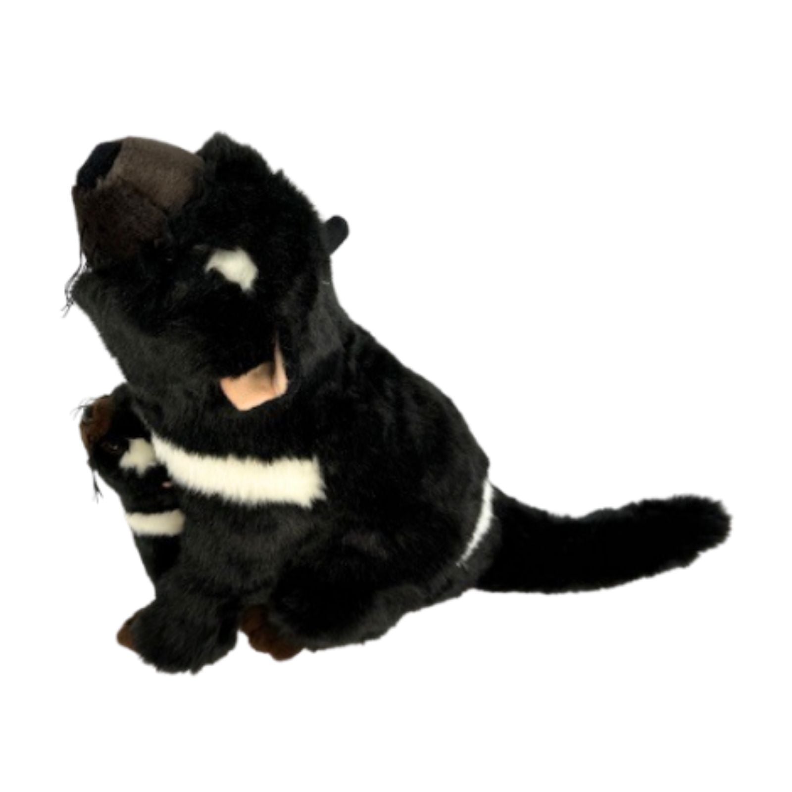 Plush toy beaver on a white background