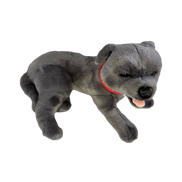 Flint - Staffy - 35cm lying, grey