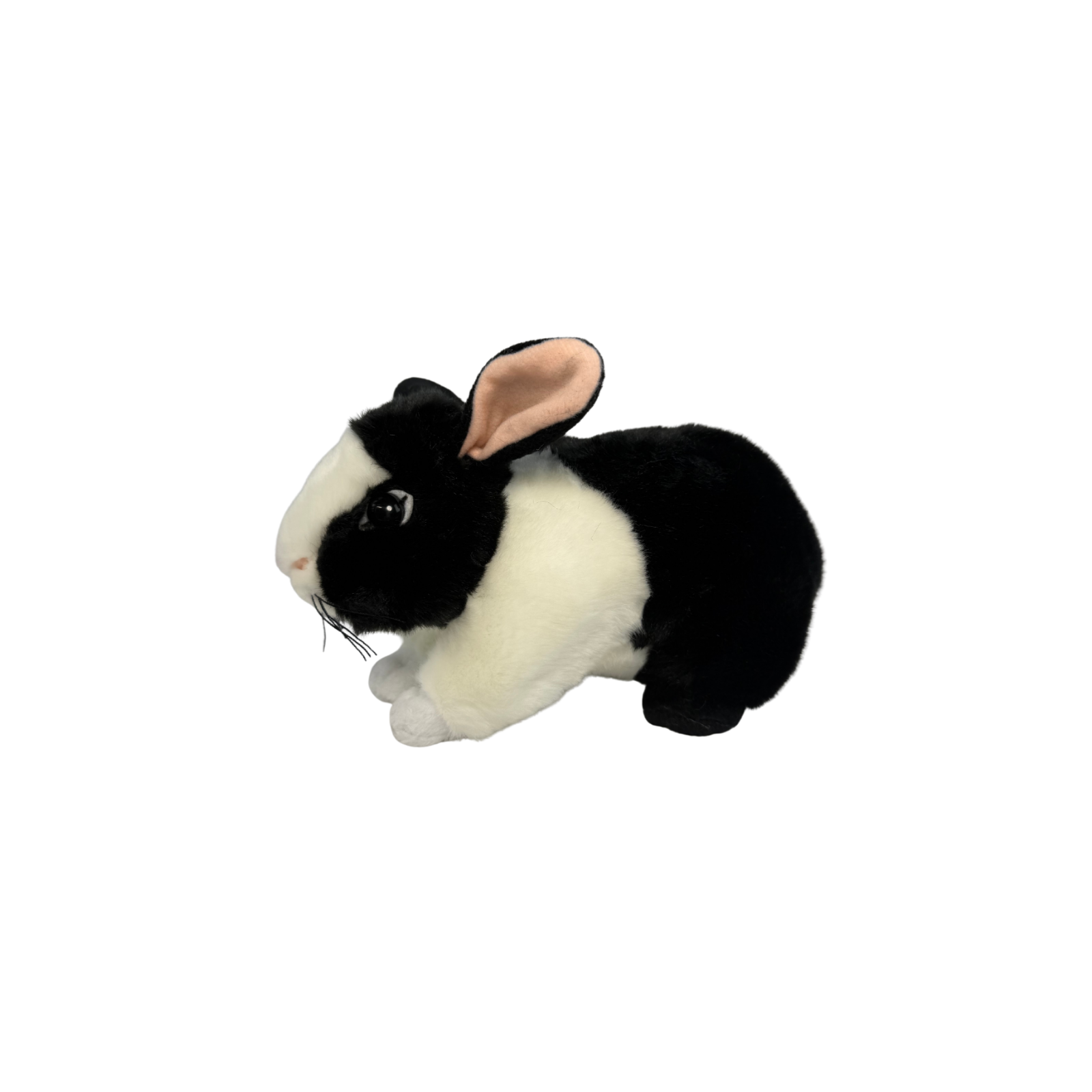 Side view of rabbit plush toy