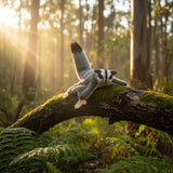 Squirrel Glider plush toy in tree