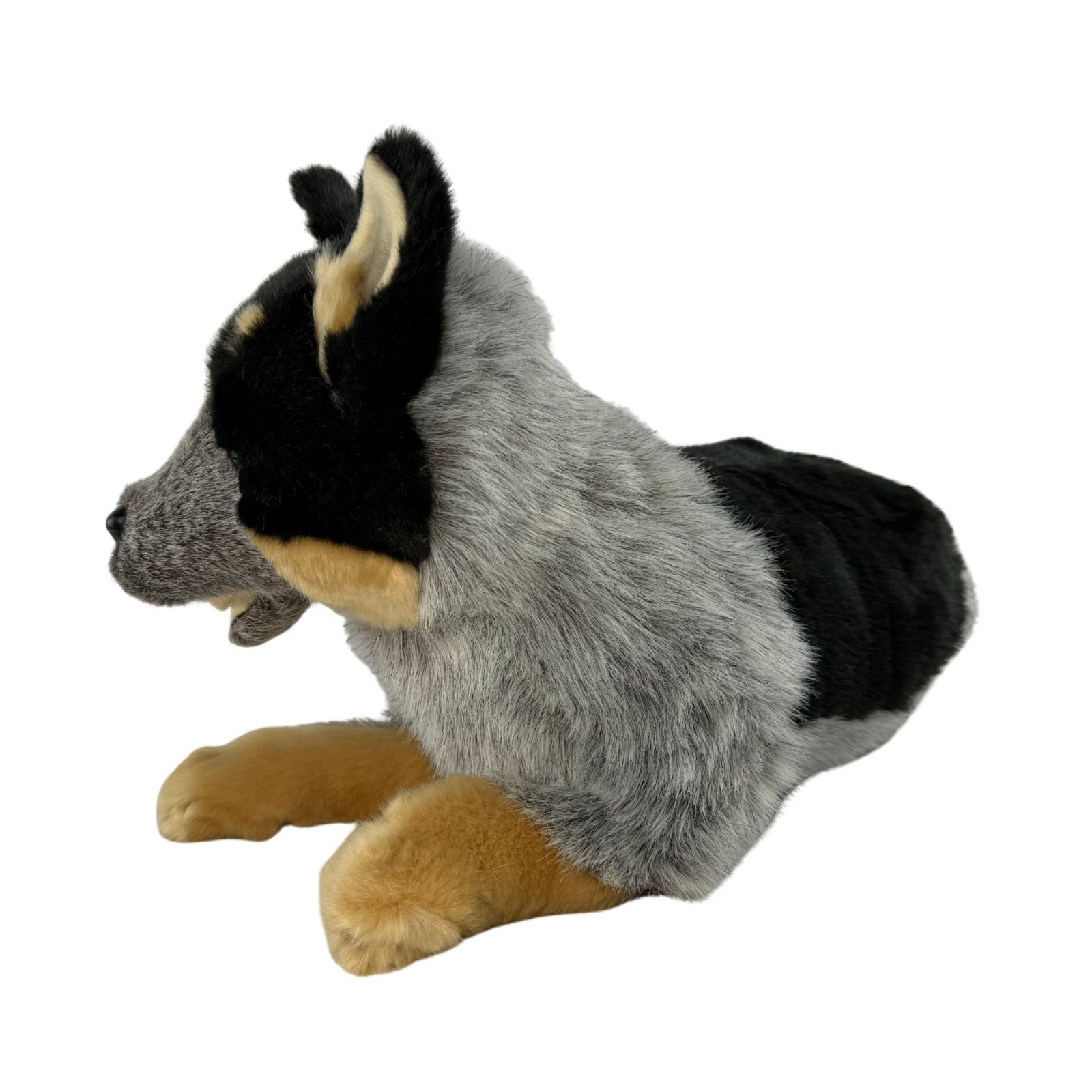 Lying blue heeler plush dog toy