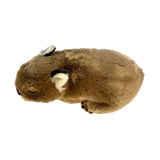 Plush toy of a brown beaver on a white background