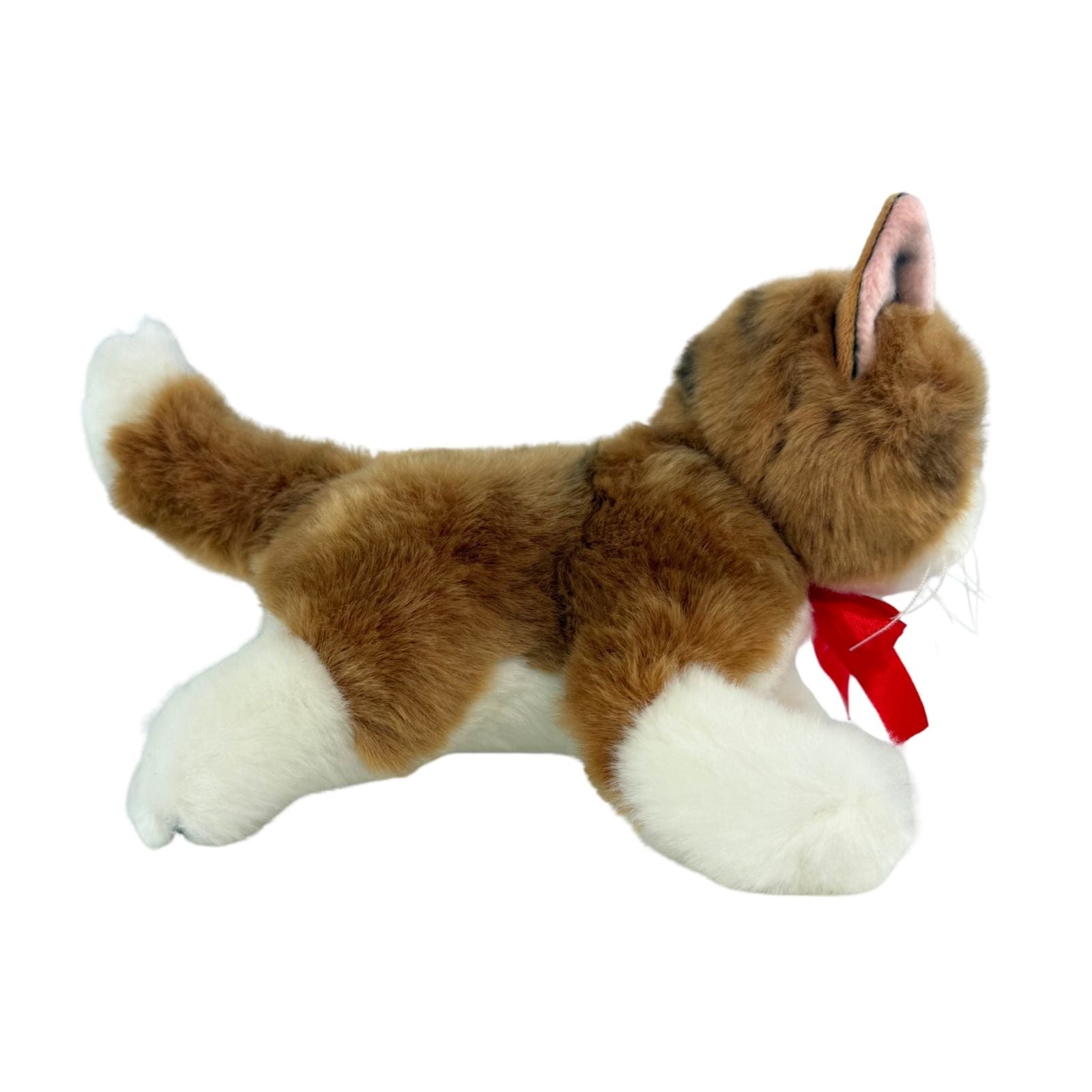 Side view of Kitten Tabby plush toy