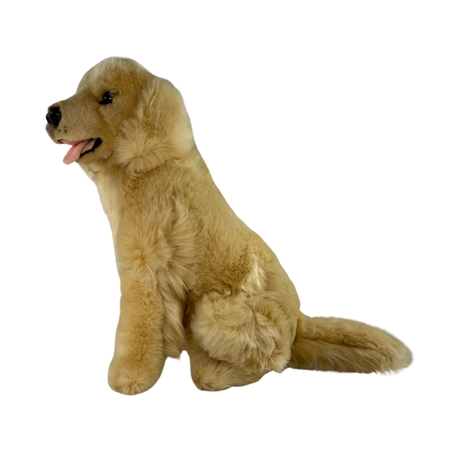 Side view of Golden Retriever plush dog toy