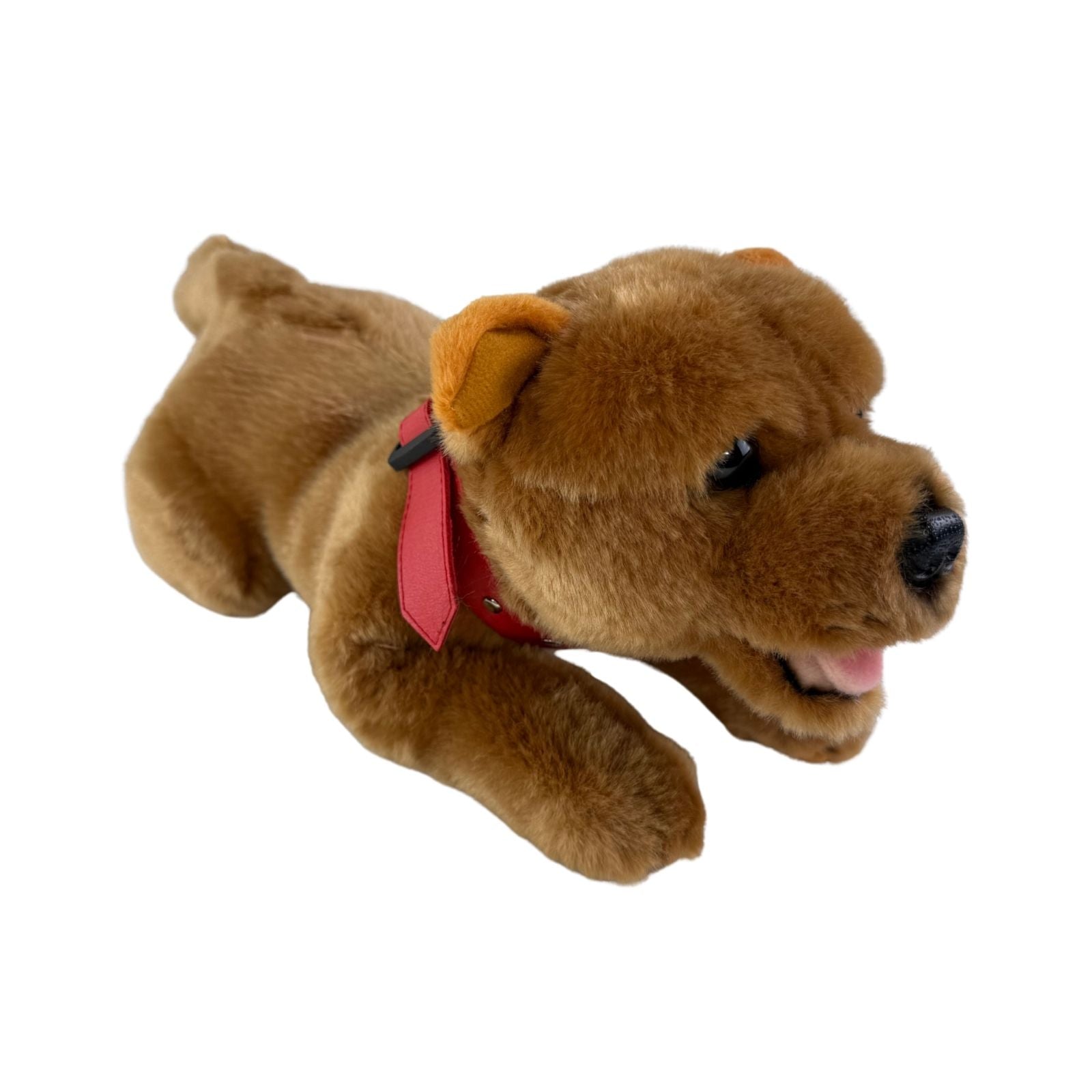 Lying Gravy brown Staffy plush toy