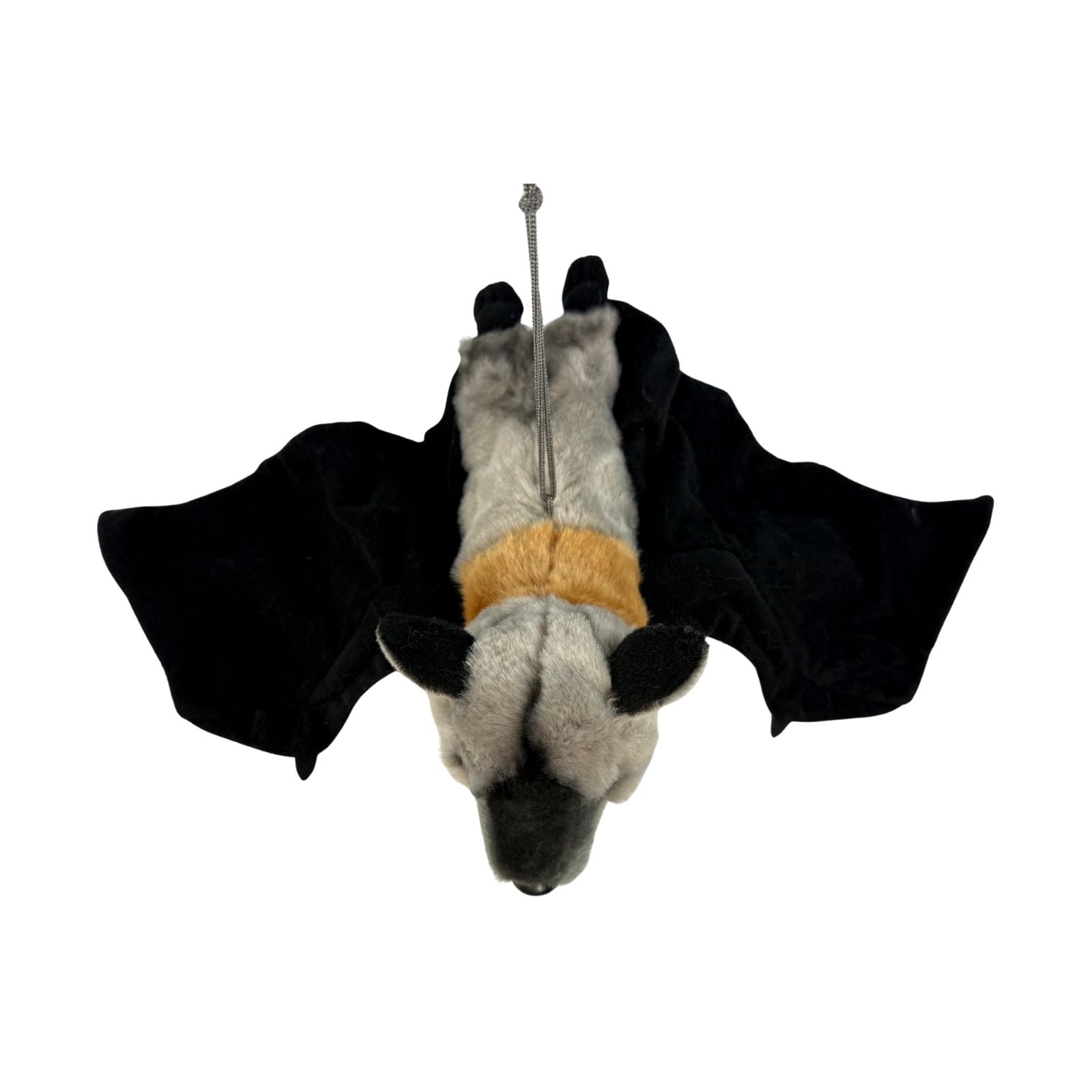 Plush toy bat with a white background