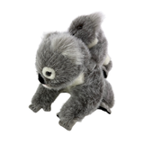 Plush toy sloth on a white background