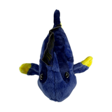 Blue Tang fish plush toy top view