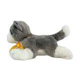 Leila Norwegian Grey kitten plush lying side view
