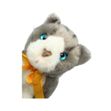Leila Norwegian Grey kitten plush close up face