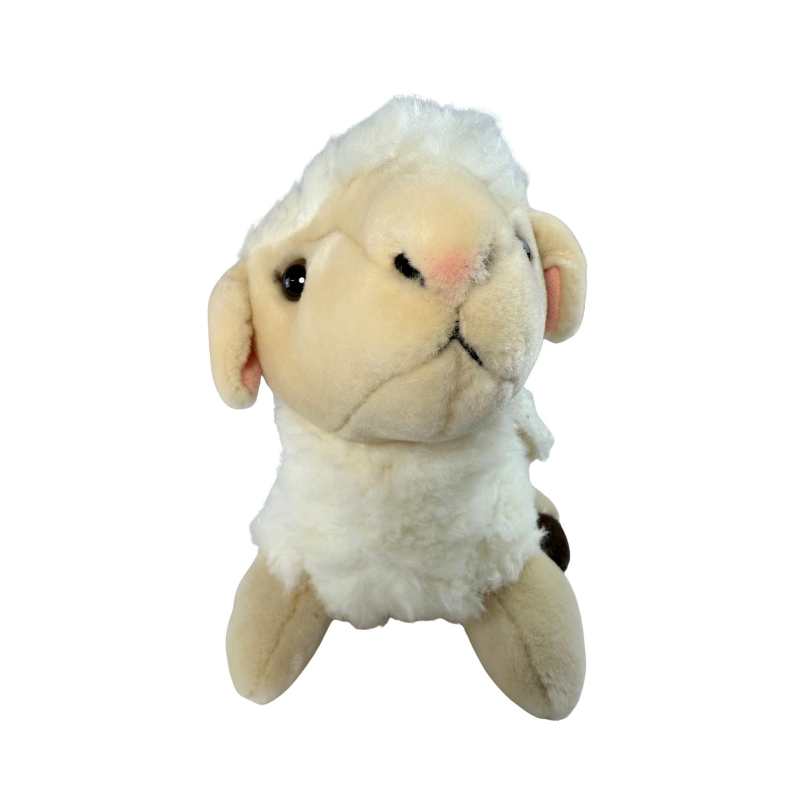 Lola sheep plush toy lying front view