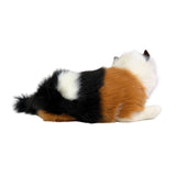 Marmalade Calico cat plush lying side view