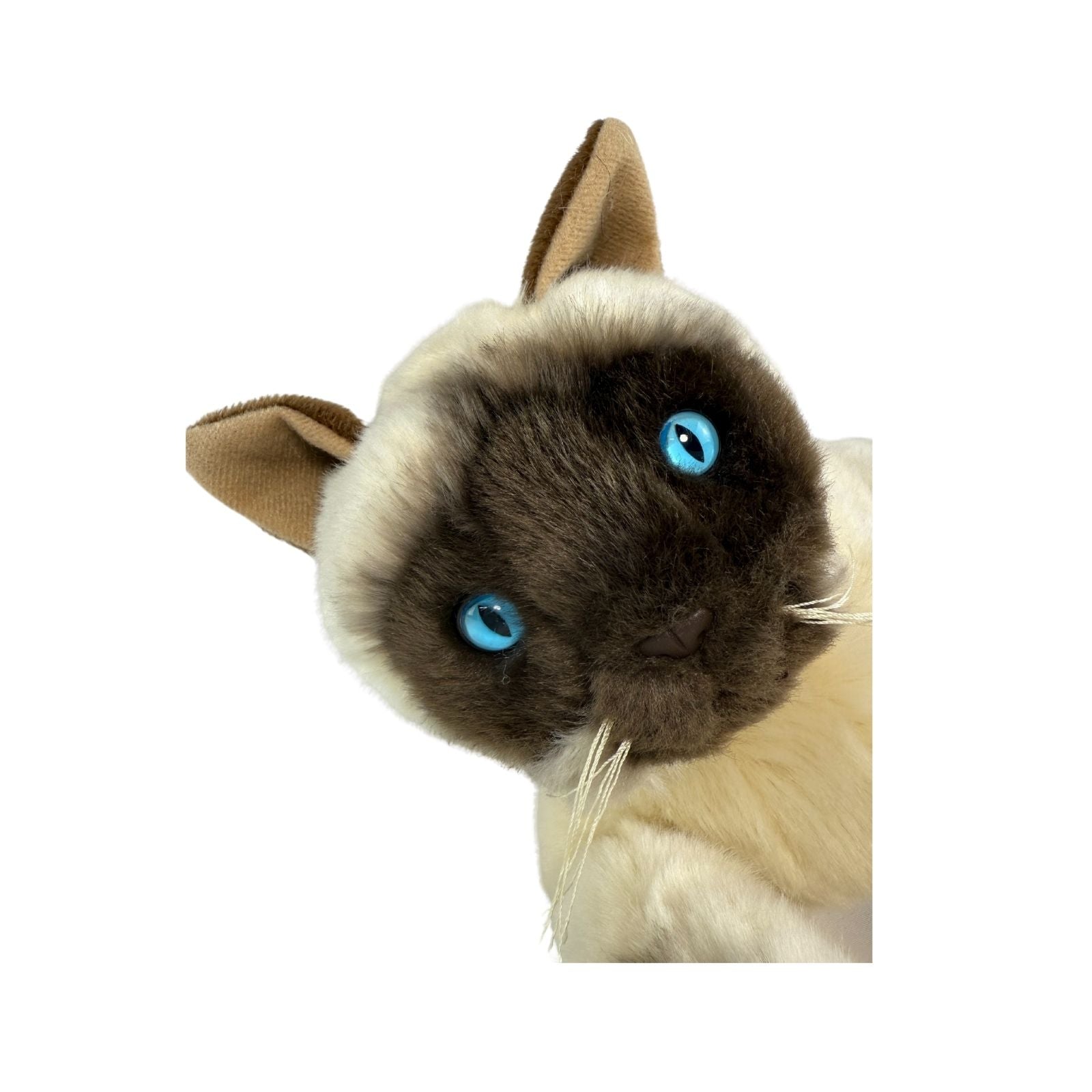 Mia Burmese cat plush close up face