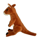 Mini Red Kangaroo plush toy made from recycled materials
