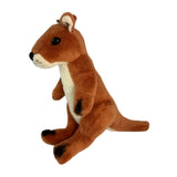 Mini Red Kangaroo plush toy made from recycled materials
