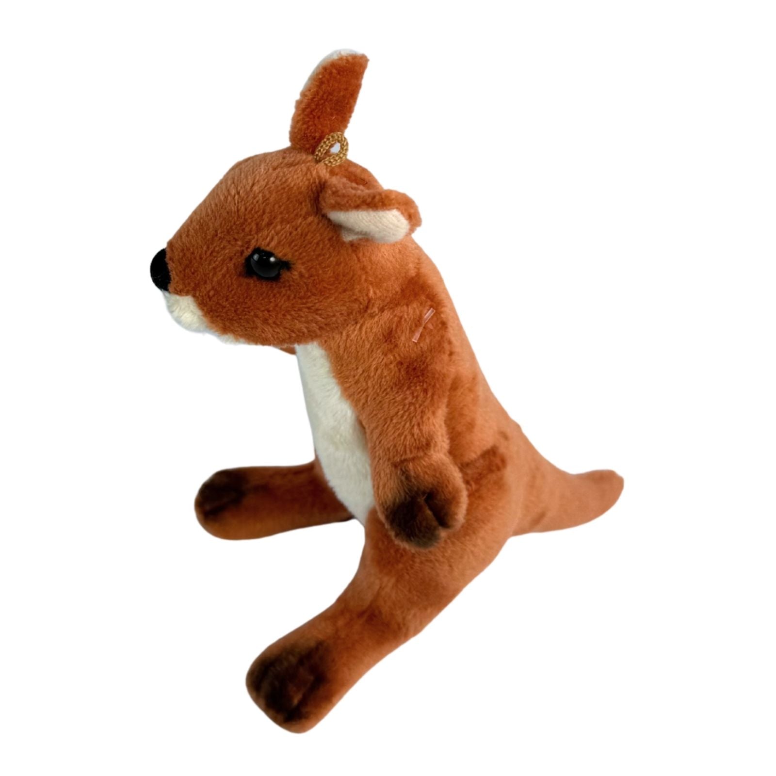Mini Red Kangaroo plush toy made from recycled materials