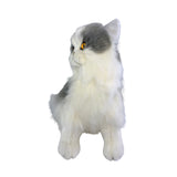 Missy Norwegian Grey cat plush sitting front view