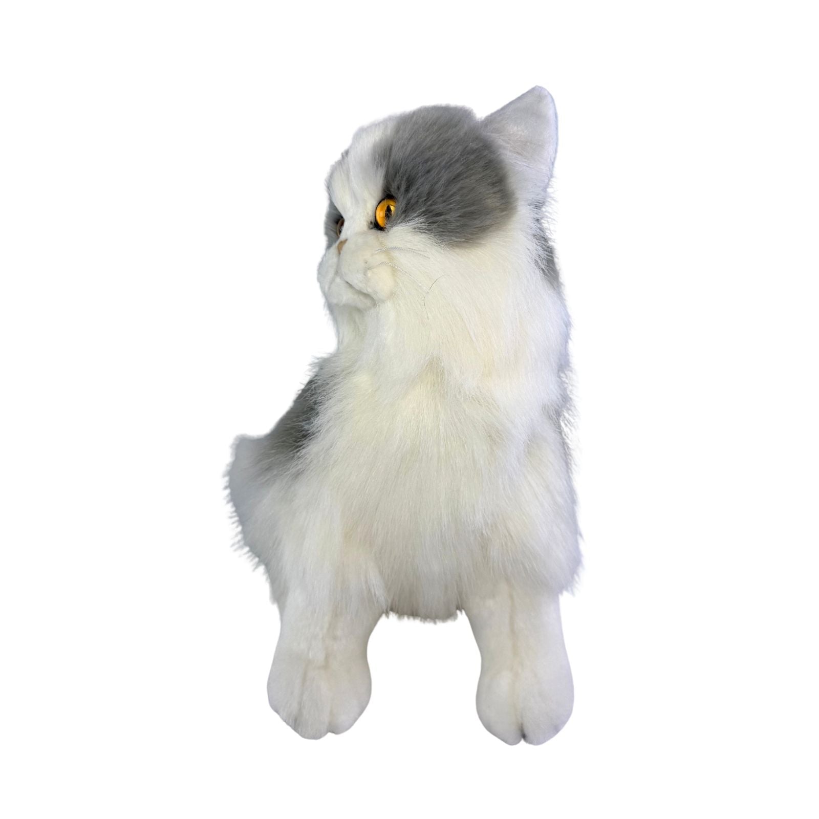 Missy Norwegian Grey cat plush sitting front view