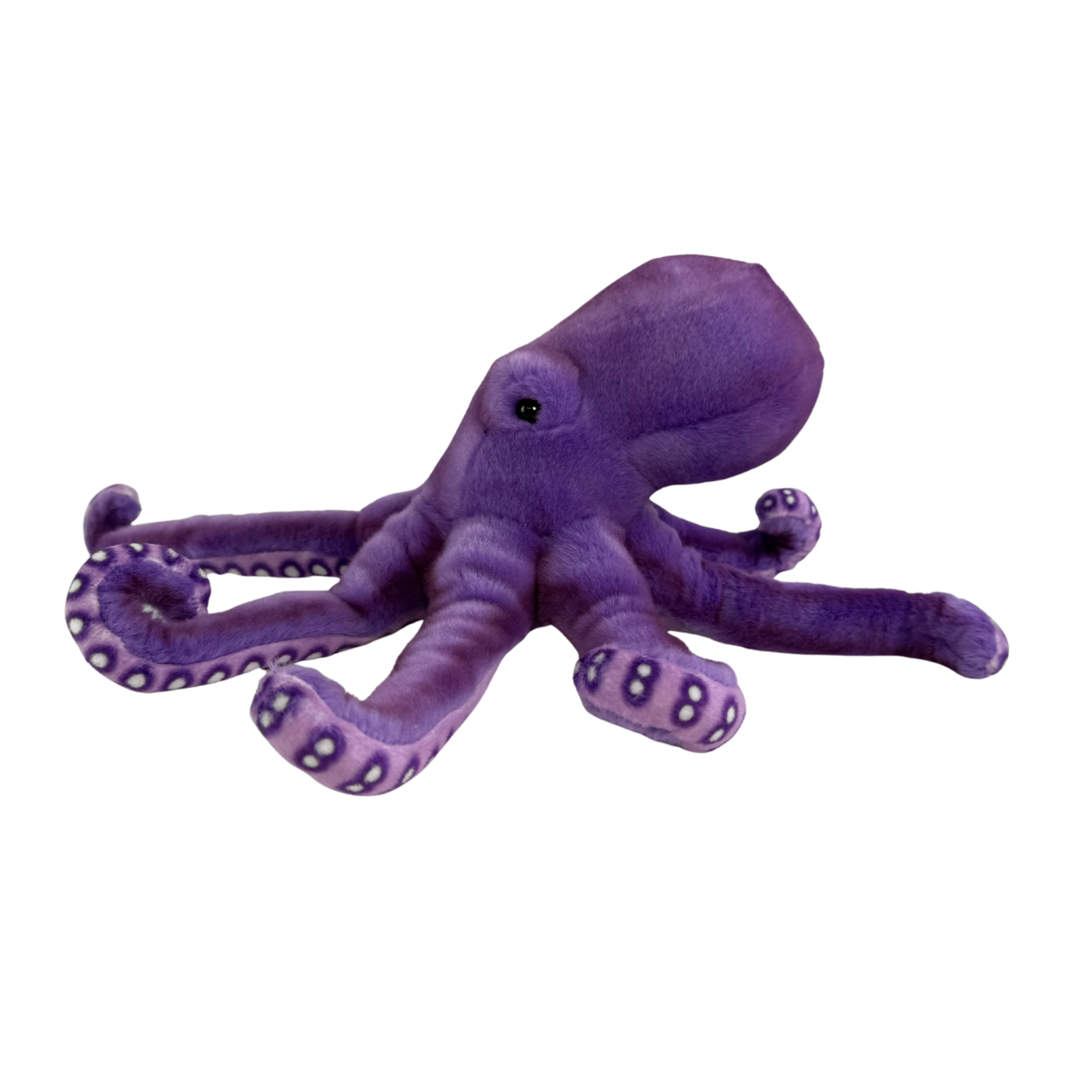 Nate purple octopus plush side view