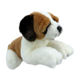Mozart St. Bernard plush toy lying angle view