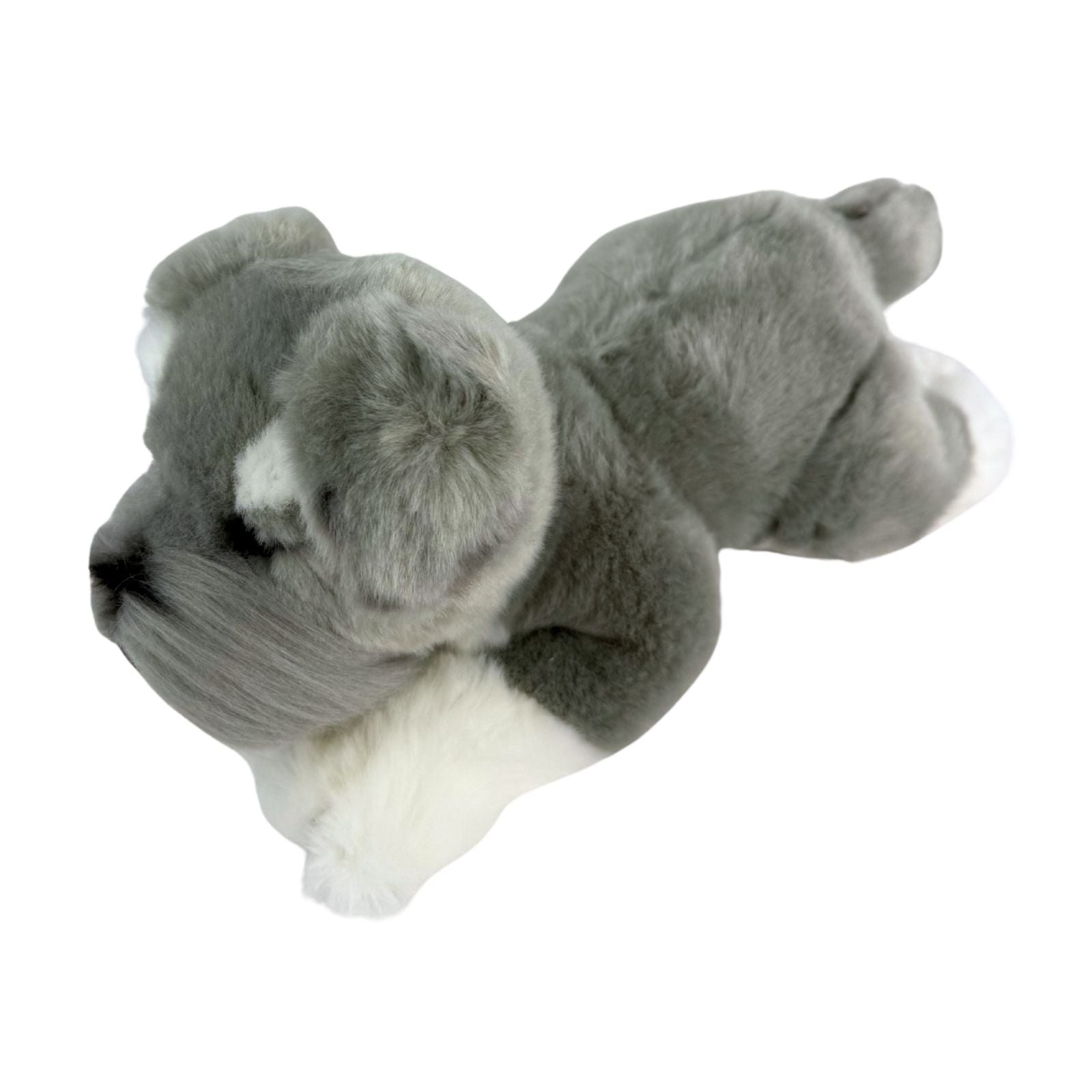 Scoobie Schnauzer plush toy angle view