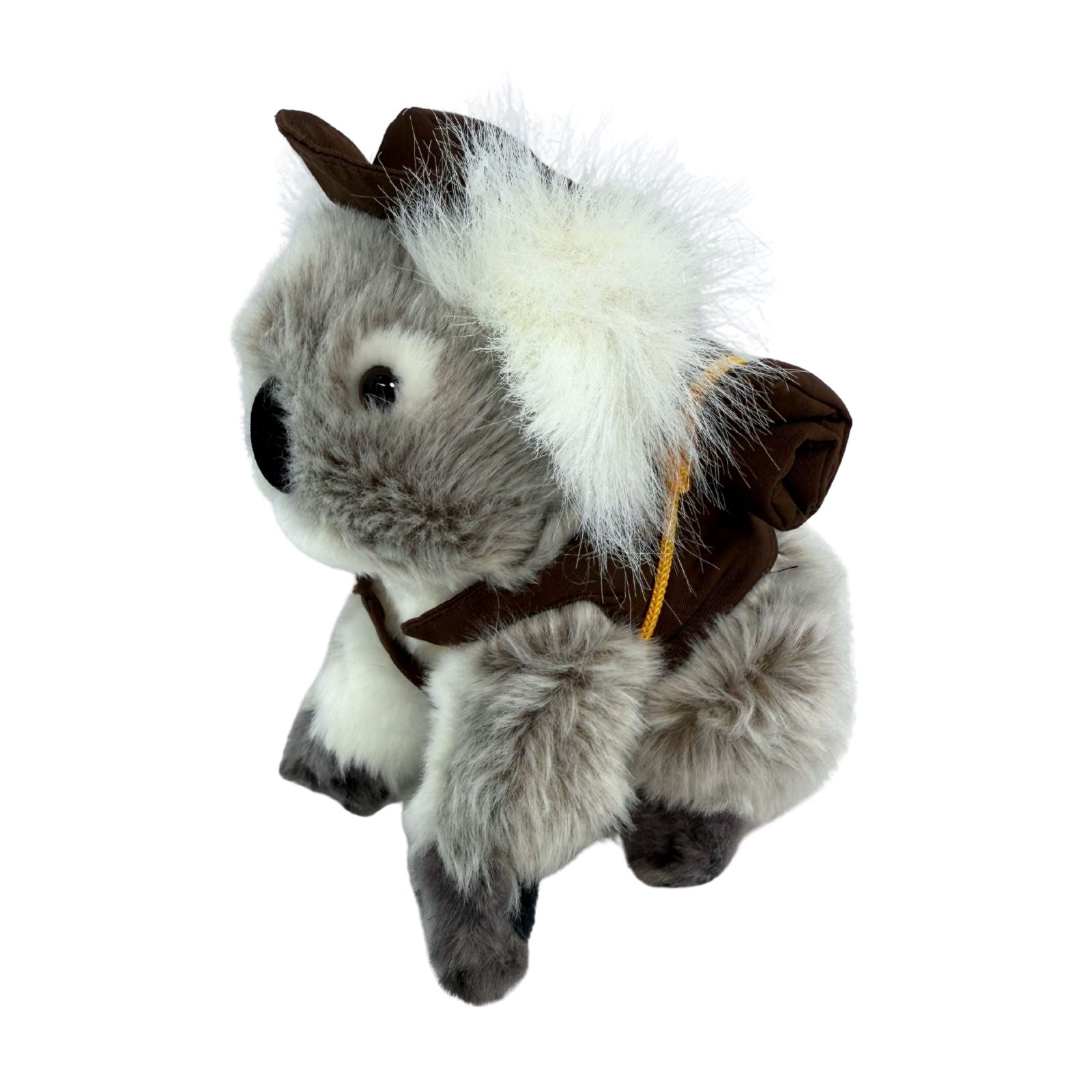 Sitting Jack koala plush with swag and hat