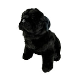 Oreo black Pug plush sitting front view