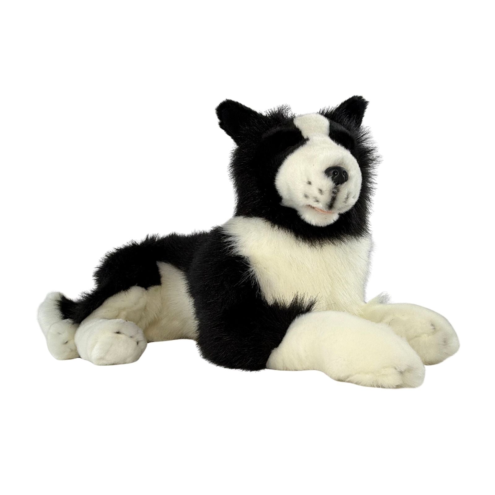 Oscar Border Collie plush lying front view